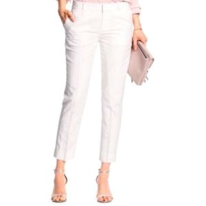 Banana Republic Linen Blend Hampton Work Pants Size 0 Ankle Cropped